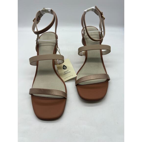 Sanctuary Wink Leather Ankle Strap Woven Brown Wedge Sandals Women’s 10 - Picture 3 of 9